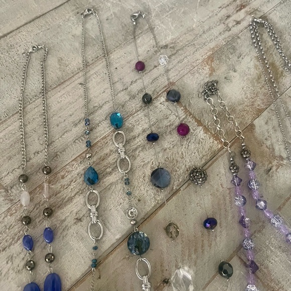 Vintage Jewel Necklace Bundle Silver Beads Jewels Statement Pieces - Picture 7 of 10